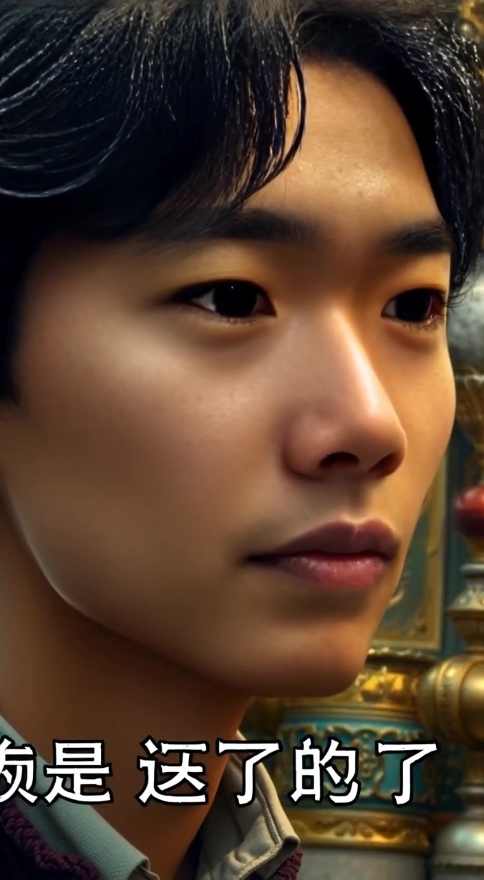 The man whispers softly, a relieved expression crossing his face as he gazes thoughtfully into the distance.