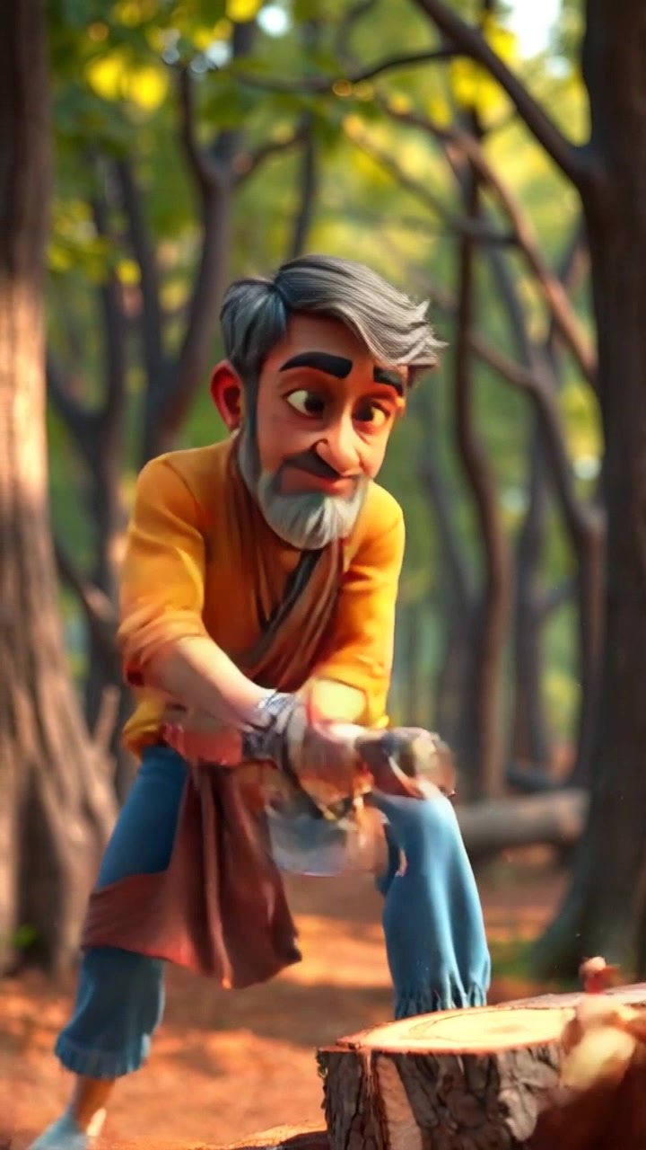 ईमानदार लकड़हारे की कुल्हाड़ी खो जाने की कहानी