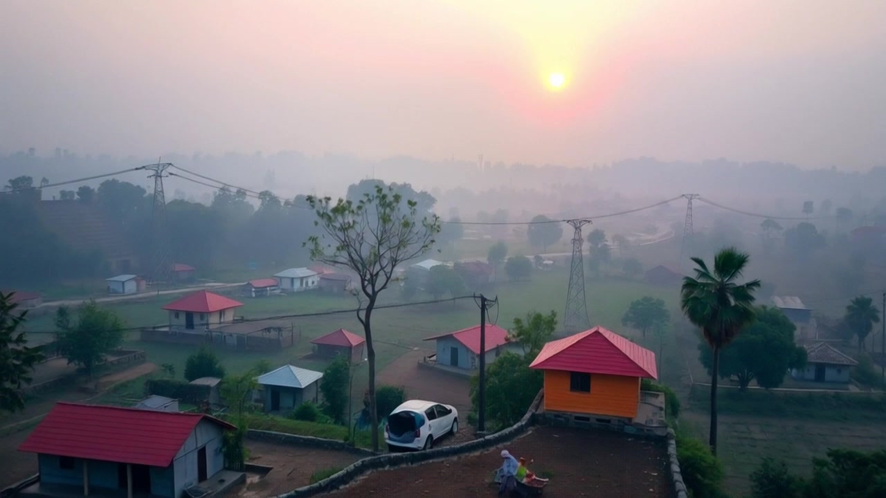 Morning in a Bangladeshi Village: Grandpa's Cowbarn
