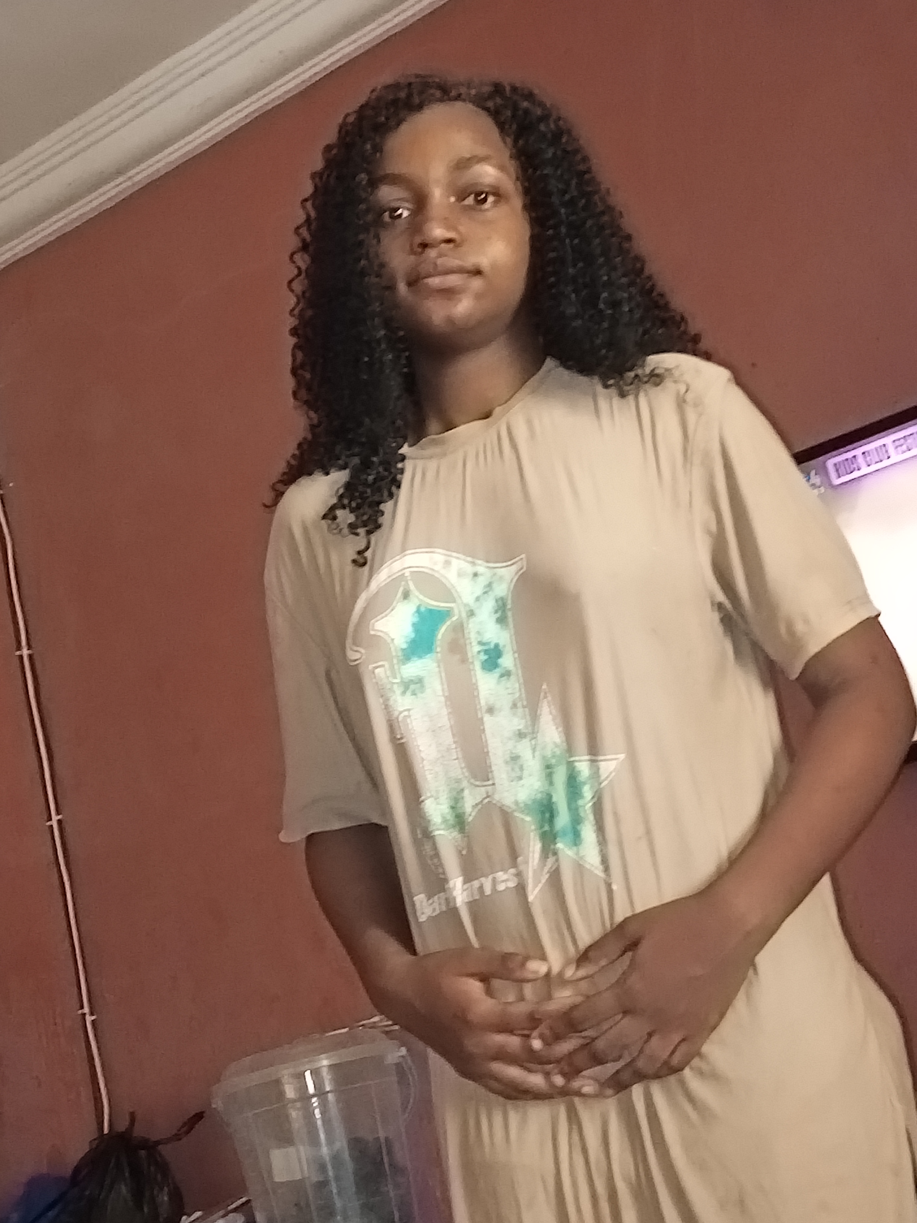 A Young Lady's Market Trip for Okra, Crayfish, Corn, and Avocado