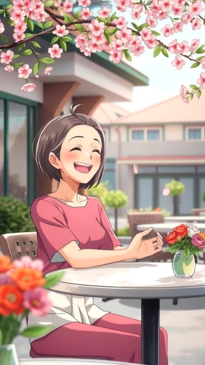 Cheerful Anime Girl and Her Heartwarming Story