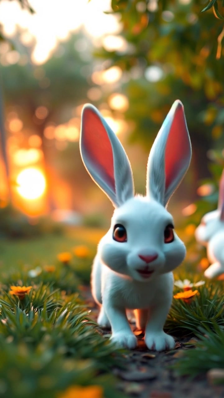 The Curious Rabbit's Quest for Juicy Carrots