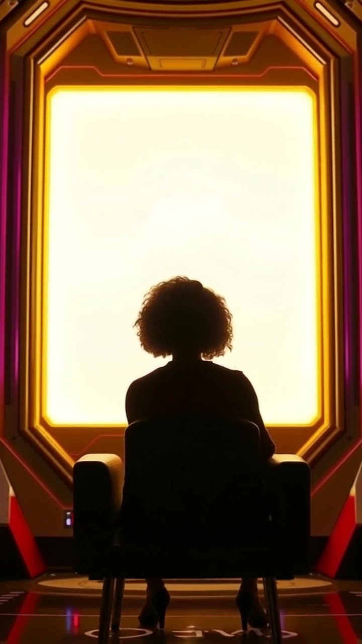Scene: A dimly lit room with Clara sitting alone on a chair, staring at a blank wall, encapsulated by an atmosphere of profound silence. Style: Soft, low-key lighting that creates deep shadows, enhancing the solitude of the setting. Motion: The camera gently pushes in, capturing Clara's contemplative expression, emphasizing the stillness and heaviness of the moment.