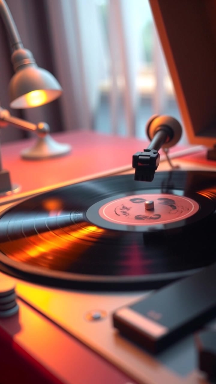 Retro Melodies and Colorful Blooms