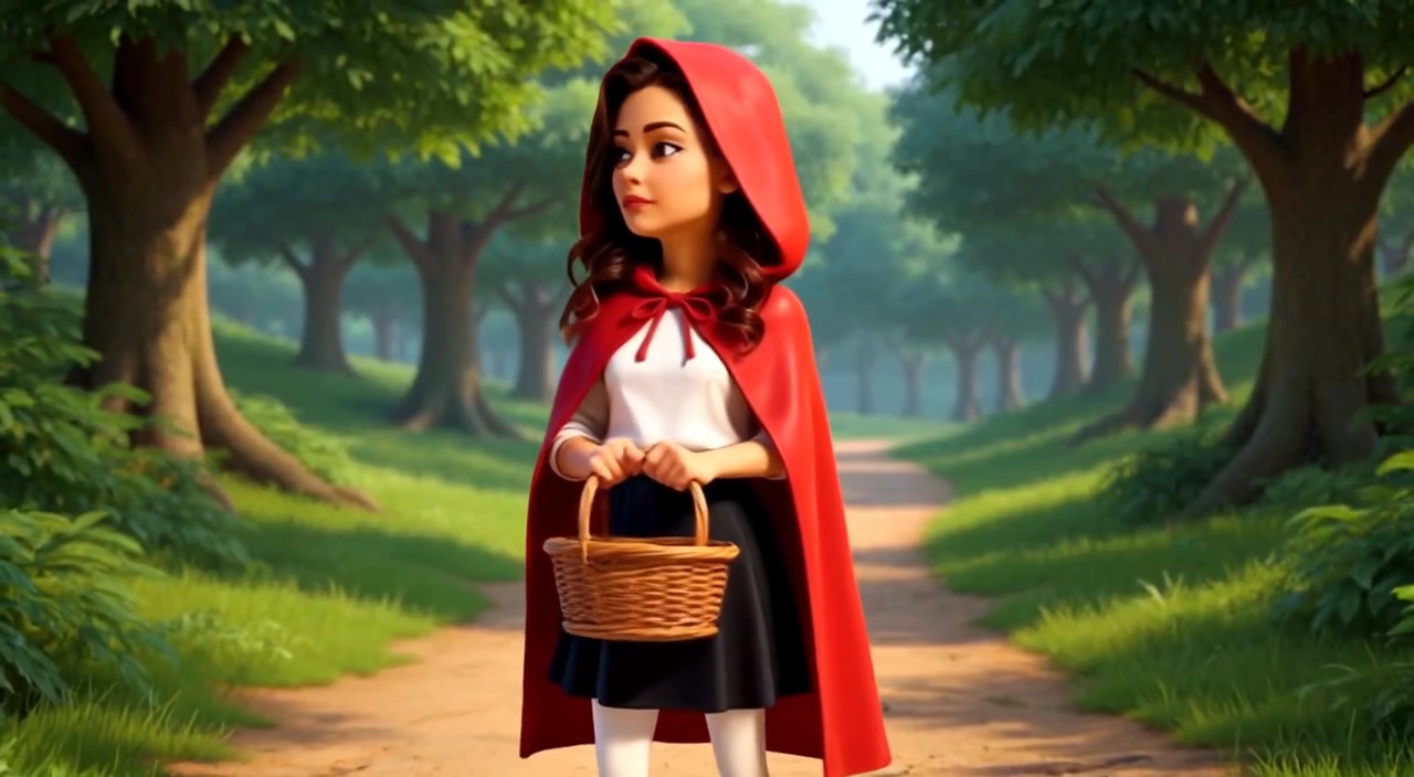 Caperucita Roja: Un Paseo por el Bosque Tranquilo