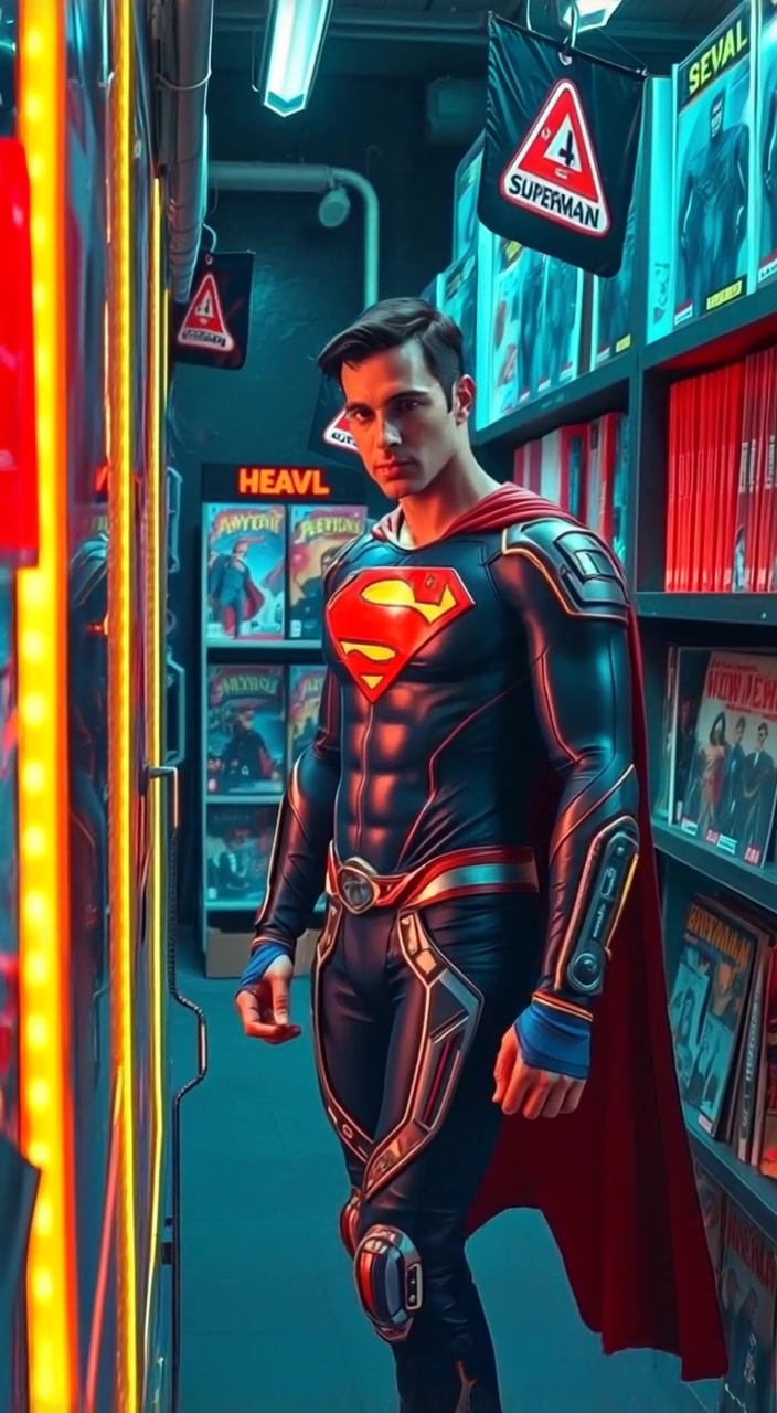 A gentle breeze flips through the pages of old comic books in the store.