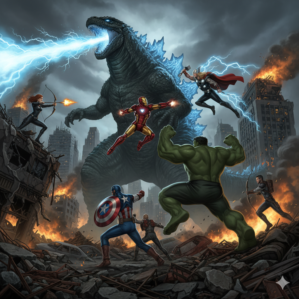 Avengers vs. Godzilla: Epic Showdown!