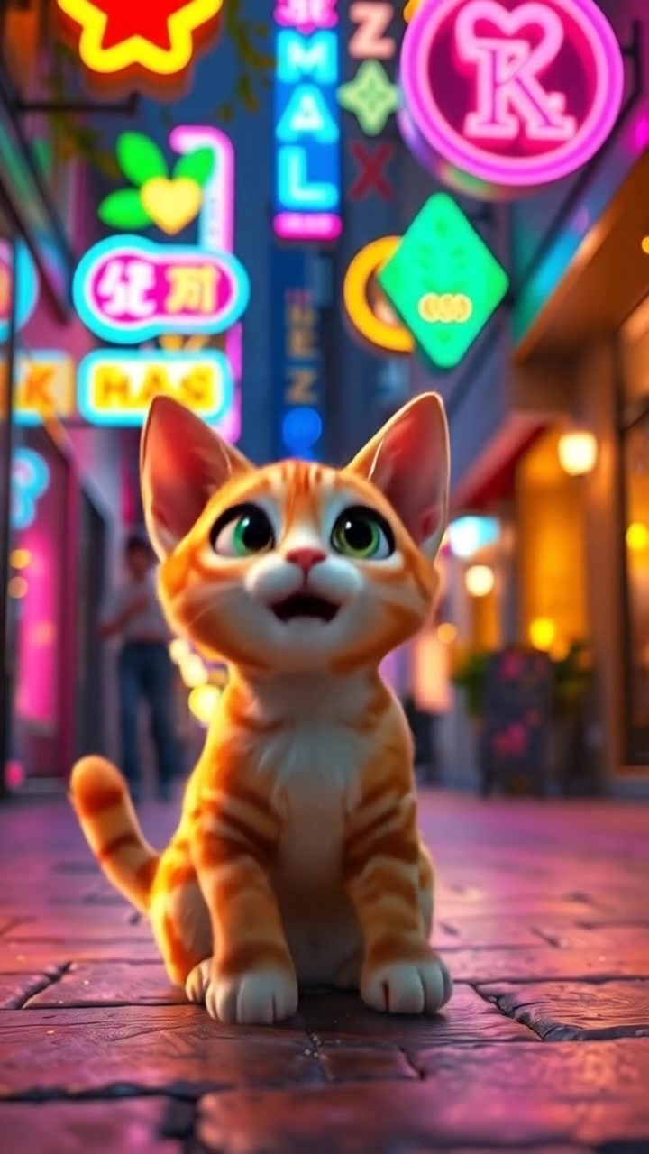 The Shy Cat's Rainy Encounter (copy) (copy)