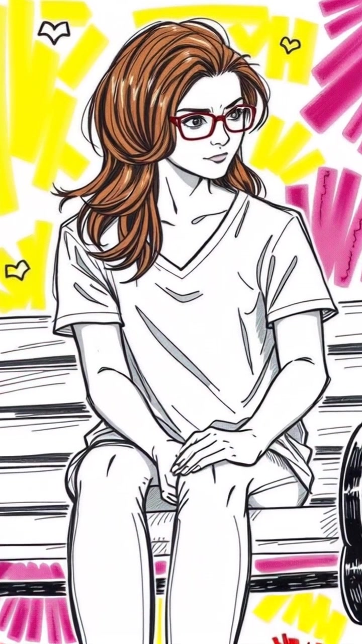 Subject: A young woman sitting on a park bench, looking exhausted. Scene: A tranquil park setting with lush greenery and soft sunlight filtering through the trees. Style: Warm afternoon light that creates gentle shadows around her. Motion: The camera gently pushes in to capture her subtle sigh and the soft rustle of leaves in the breeze, creating an intimate atmosphere that draws the viewer closer.