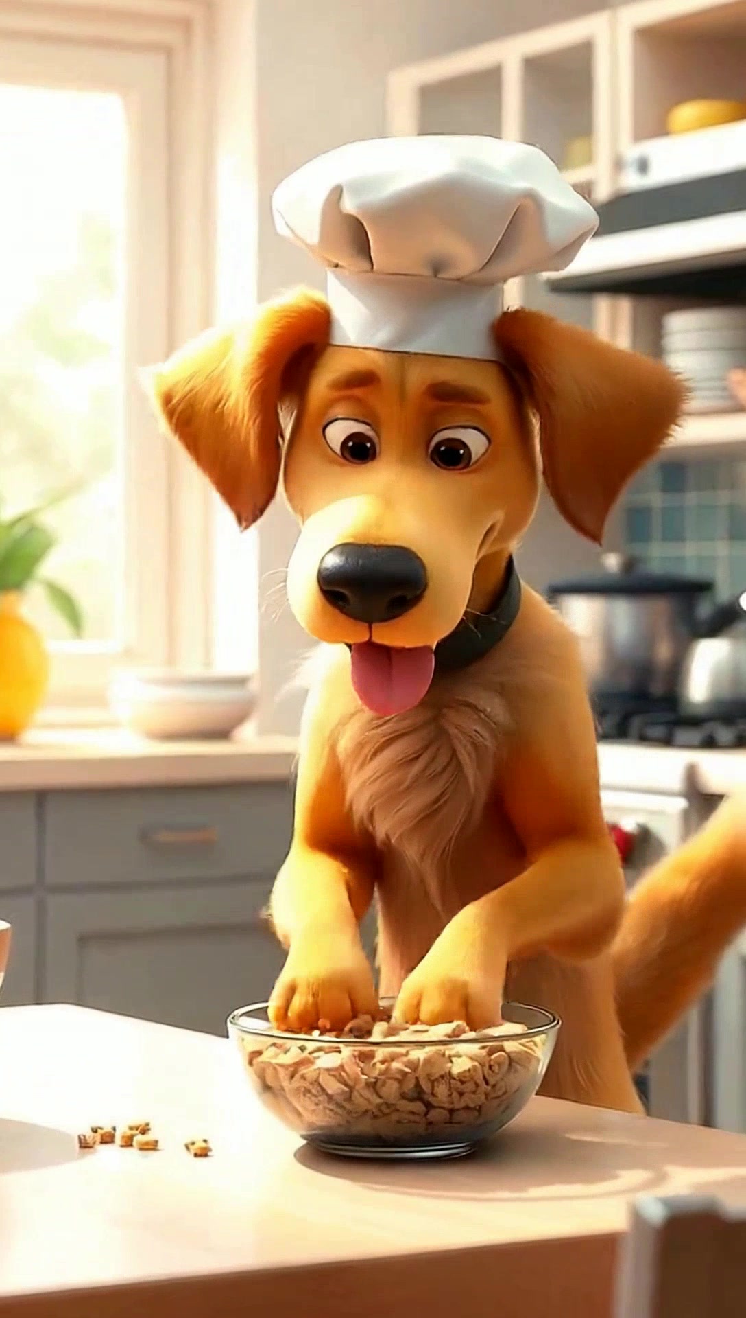 Chef Dog in Overalls: Cooking in the Kitchen!