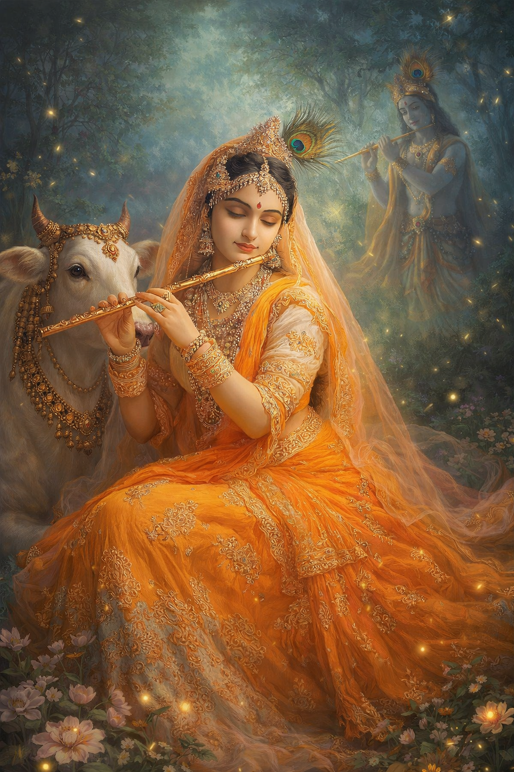 Eternal Love in Vrindavan: A Divine Ballet of Radha and Krishna