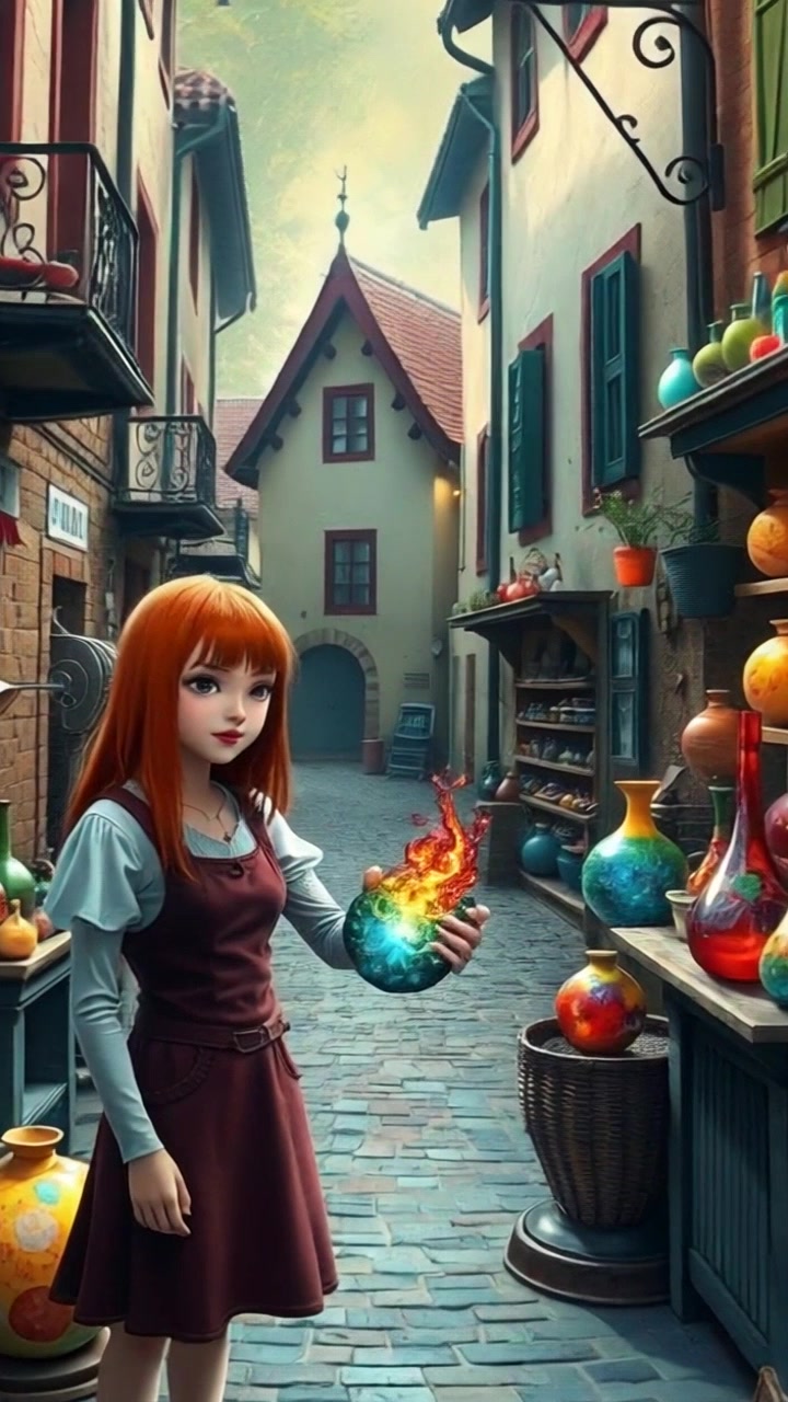 Subject: Colorful glassworks in a glassblower's workshop, featuring delicate swirls and vibrant hues. Subject movement: Still. Scene: A quaint town with cobblestone streets surrounding the workshop, capturing the charming ambiance of the artisanal craft. Camera language: Slow dolly in towards the intricate glass creations, showcasing the details and vibrant colors. Lighting: Soft ambient light filtering through the workshop's windows, illuminating the glassworks with a warm glow. Atmosphere: Cozy and inviting, highlighting the artistry and craftsmanship of the glassblower.