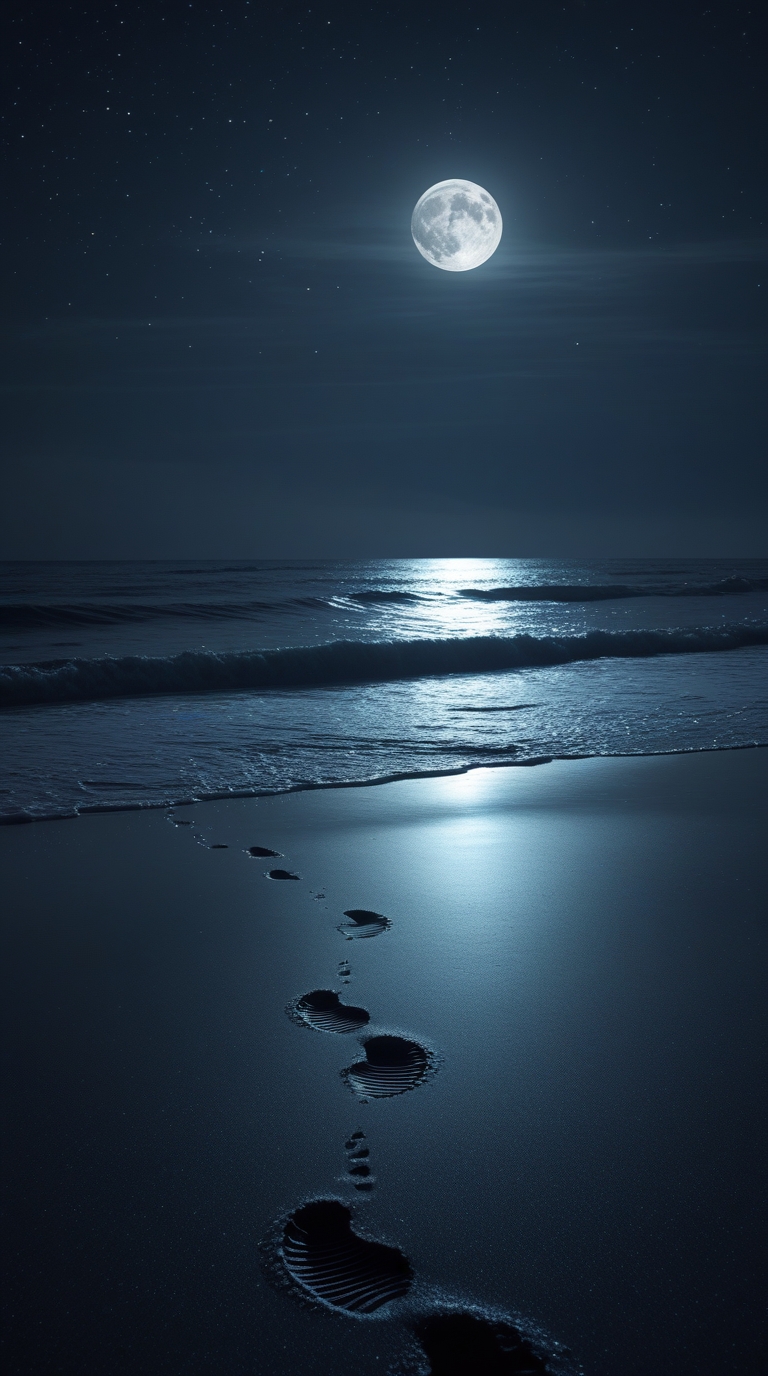 Jejak Misterius di Pantai Malam