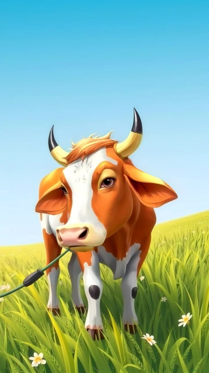 गाय की मेहनत और भालू की चुनौती
