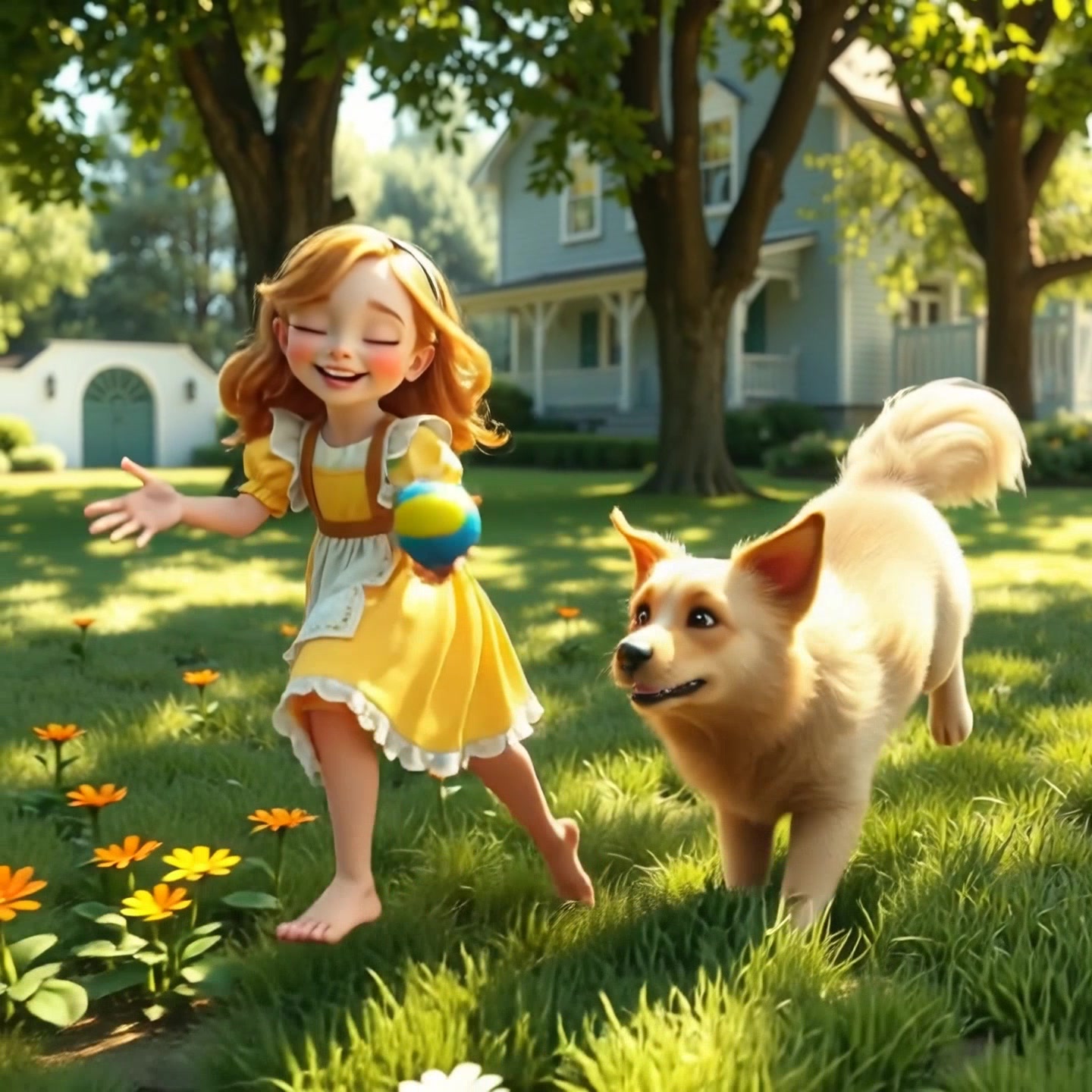 Lily and Buddy's Backyard Adventure