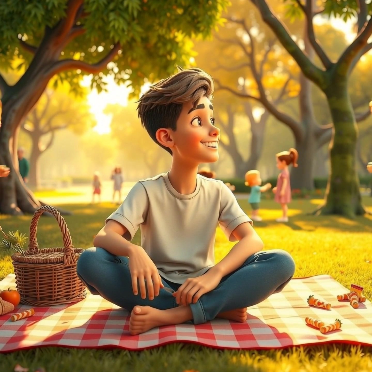 Cartoon Kds Attention Cut Boy