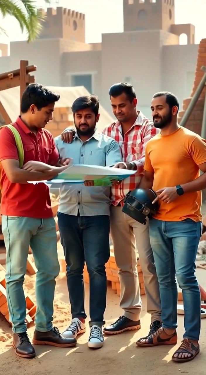 दोस्तों की मेहनत और हंसी से बना मकान