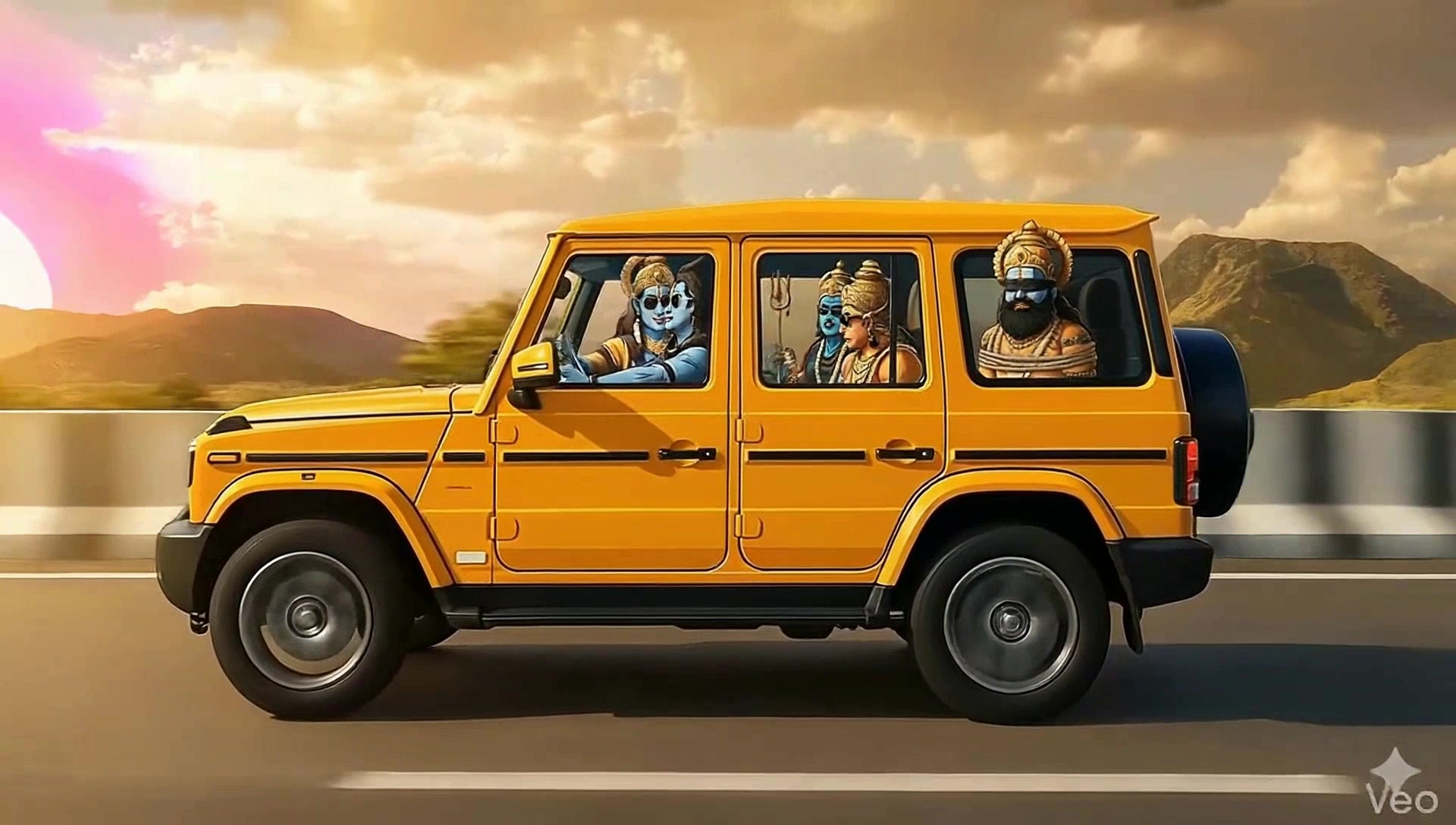 Motion Blur Adventure: A Steady Ride at 80 km/h