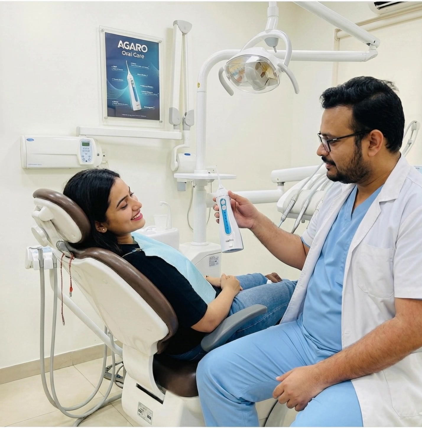 Promoting Agaro Water Flosser for Oral Hygiene