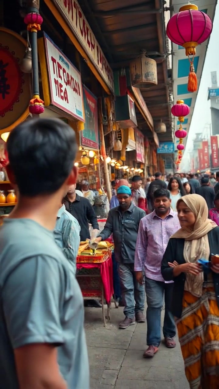 Eating Street Food in Andron Lahore Dressed in Pakistani Attire