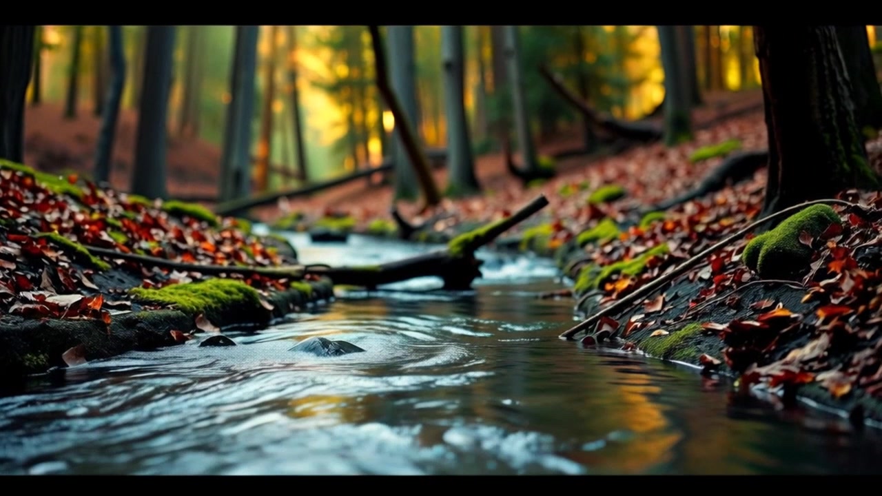 Serenity in Bloom: A Tranquil Forest Scene