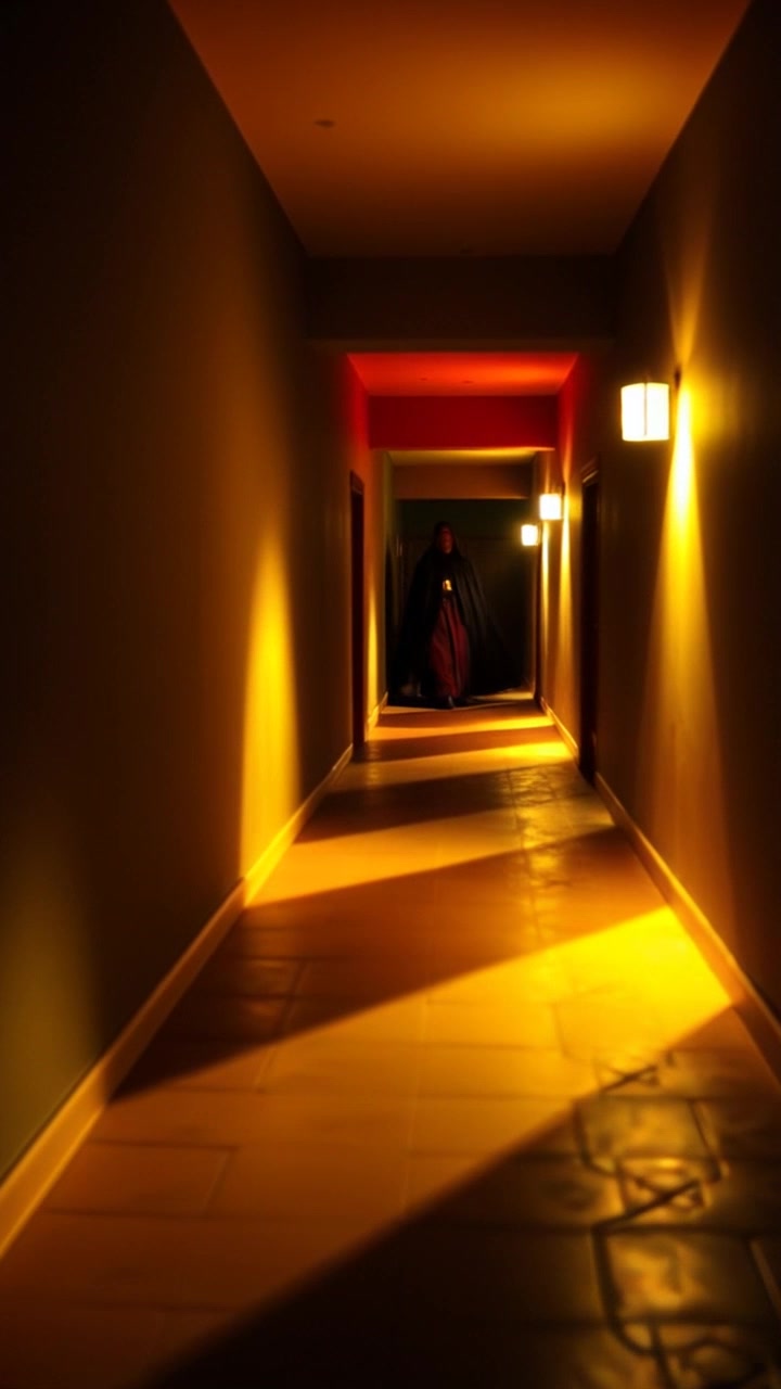 Sosok Pocong di Lorong Gelap