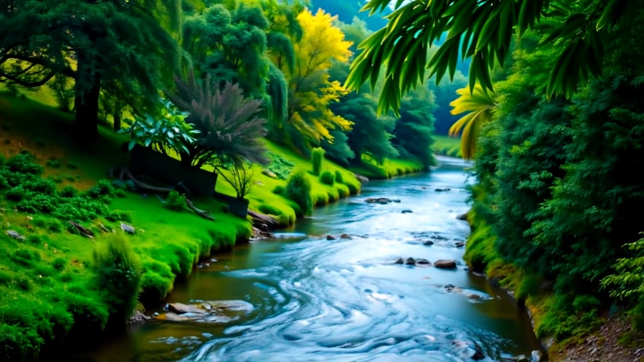 Harmony of Nature: A Serene River Scene