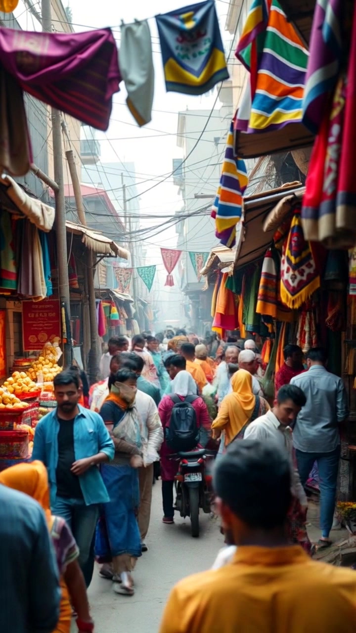 An American Girl Enjoys Samosas in a Pakistani Bazaar
