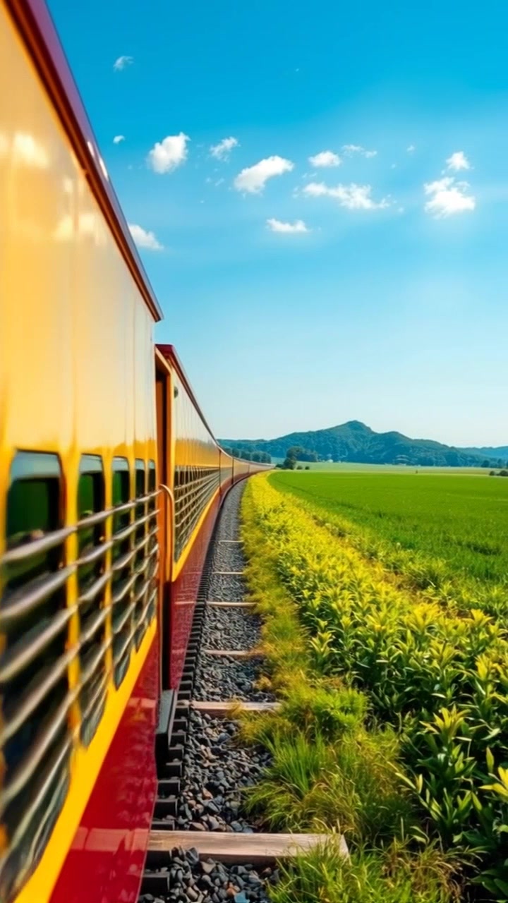 Train Emergency: People Talking Outdoors and Moving Train Sounds