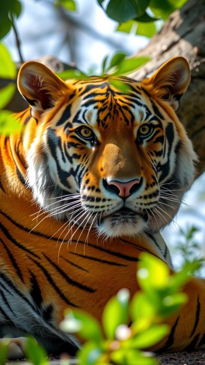 Innocent Play: A Tiger Mother's Tranquil Moment