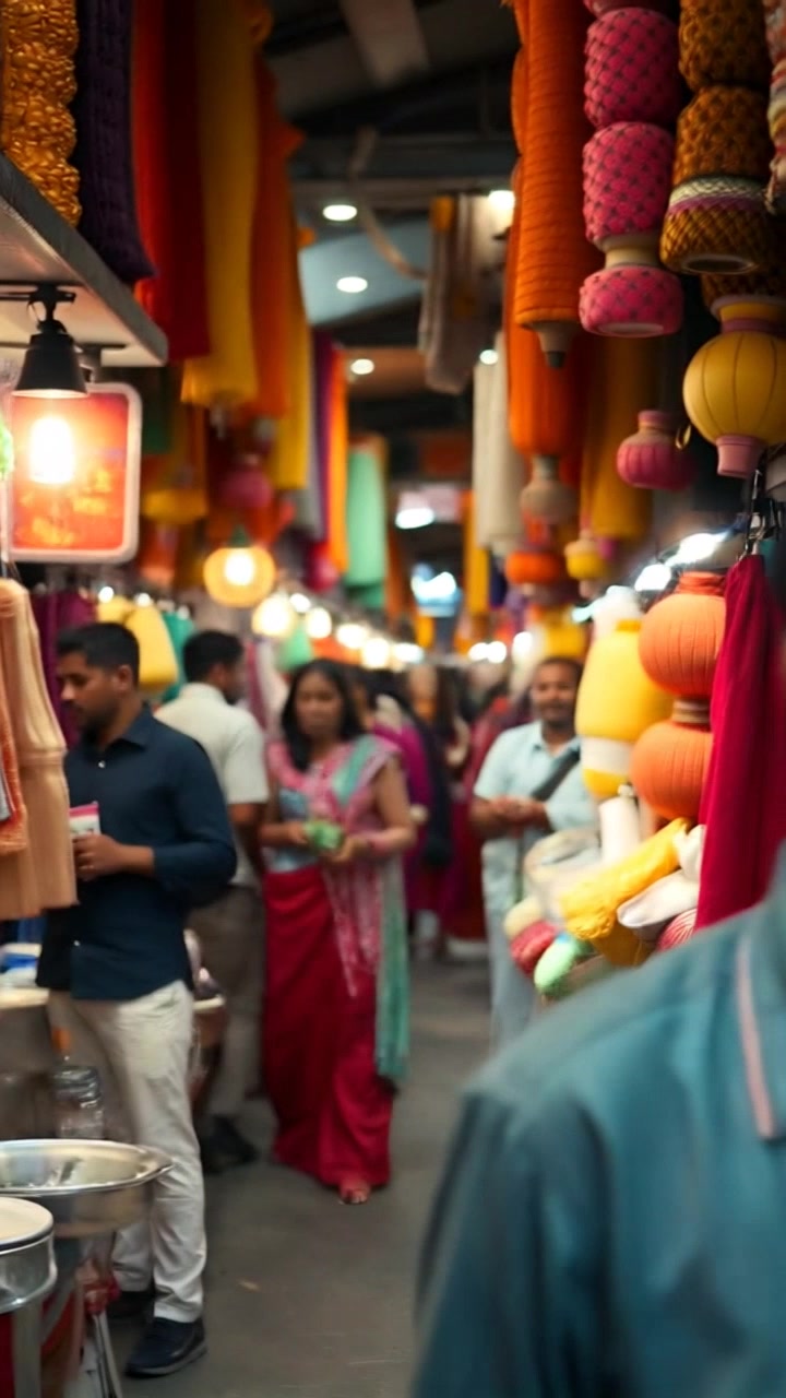 Joyful Moments at the Sabji Market: Ladies in Sarees