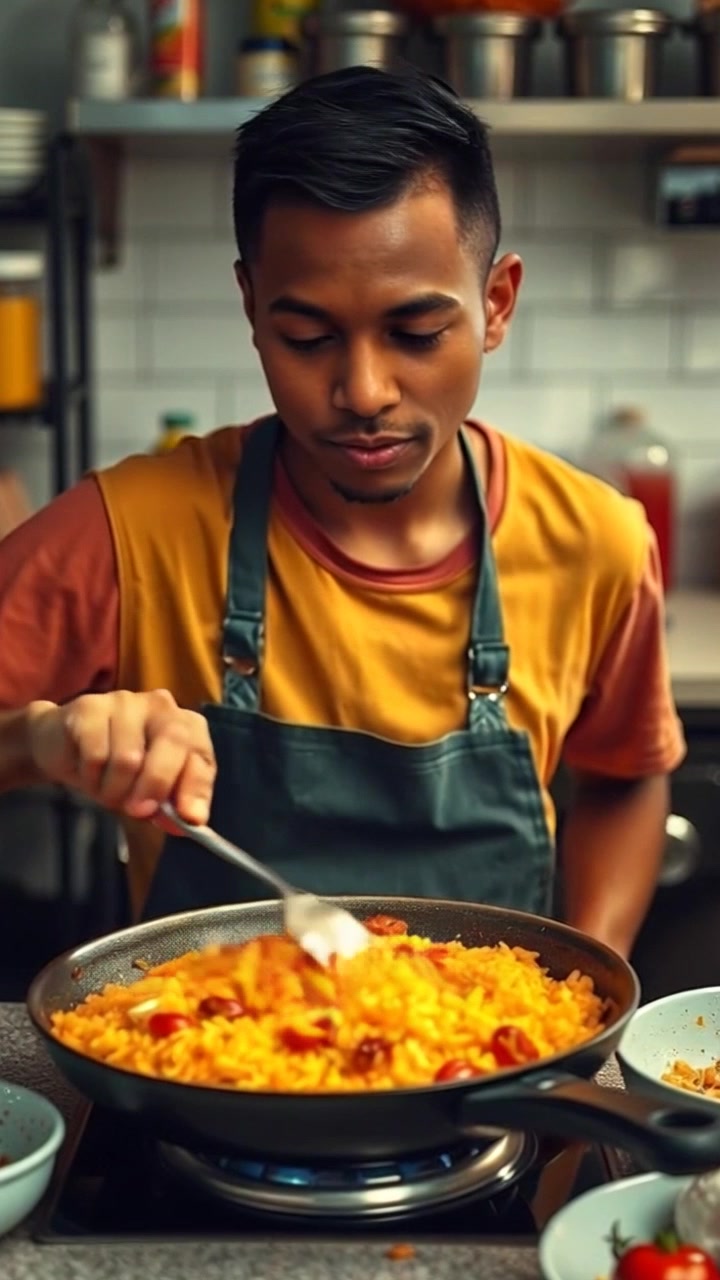 Kekacauan Rudi Saat Memasak Nasi Goreng