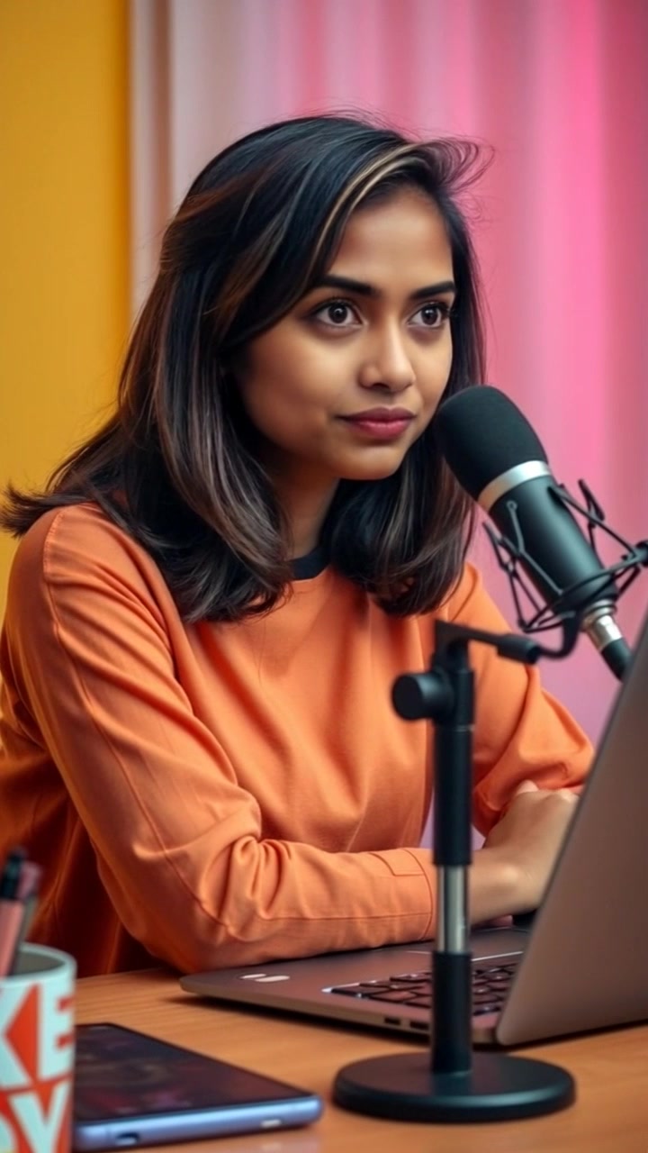 Office Mein Podcast Record Kar Rahi Ladki