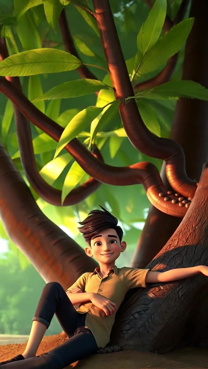 रामू का पेड़ से गिरना