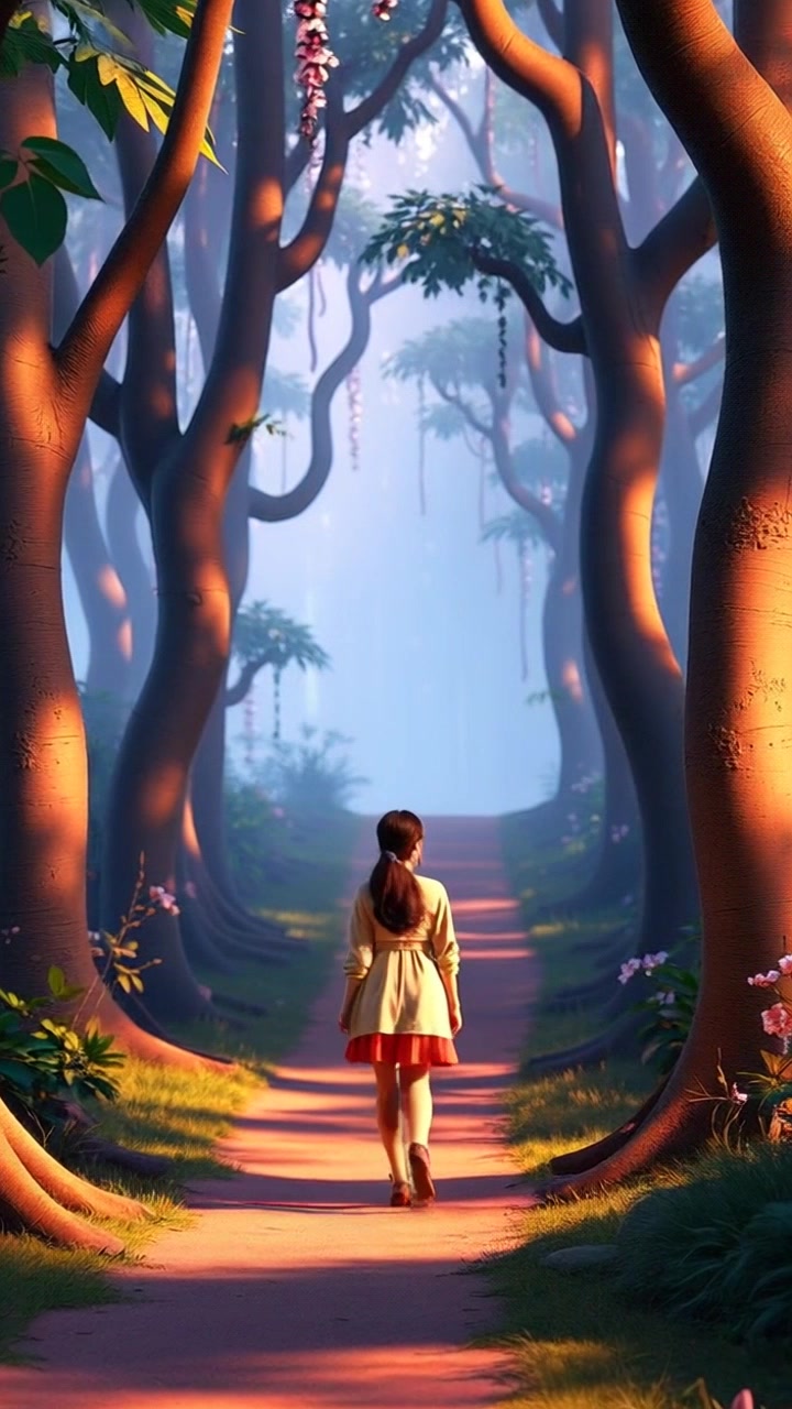 Riya's Journey into the Glowing Forest