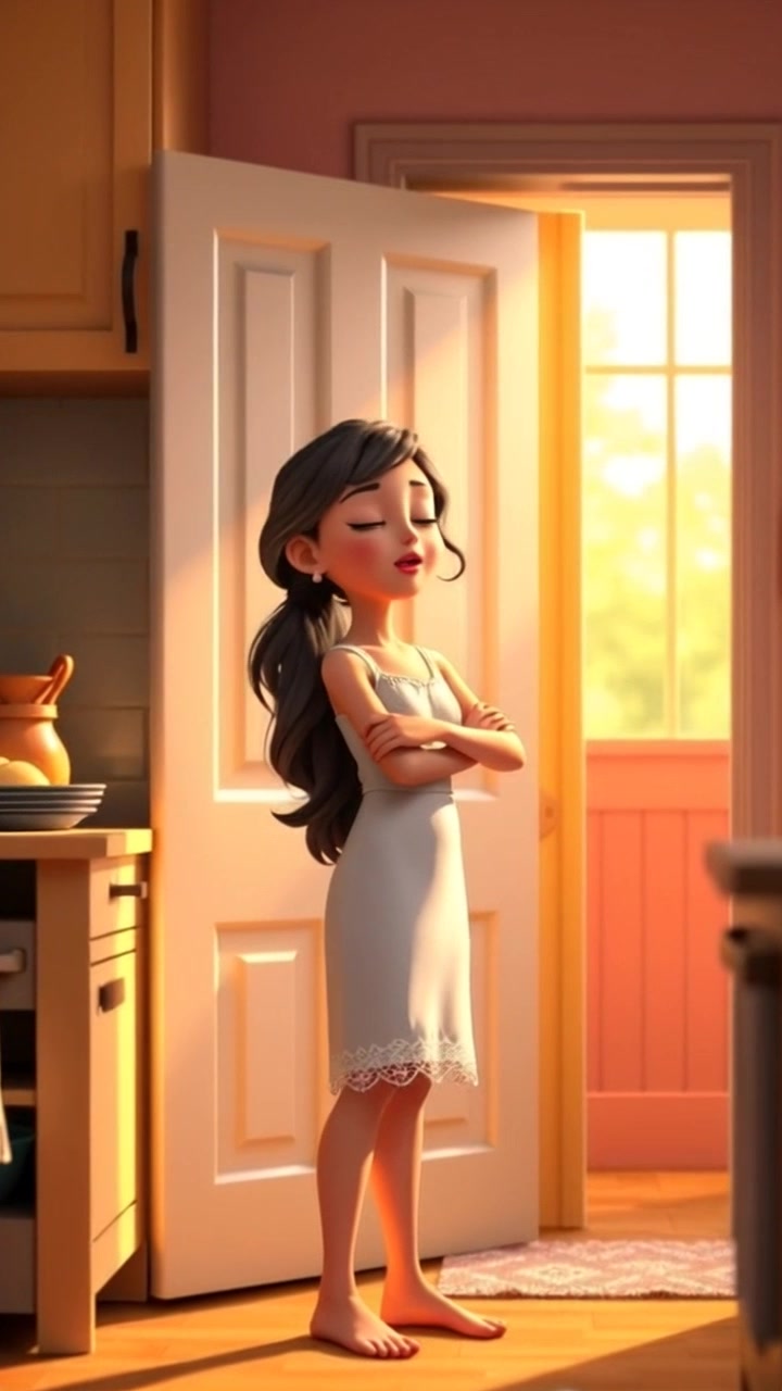 Morning Love between Mother and Daughter