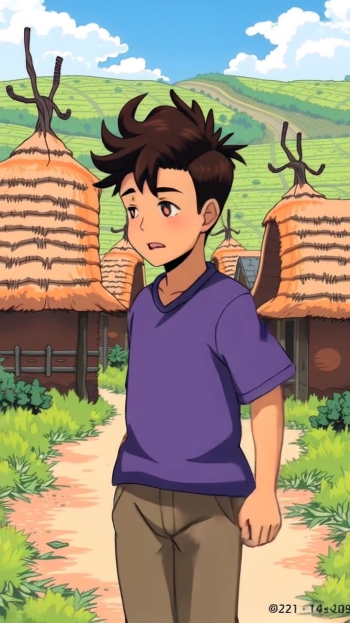 A Serene Stroll Through Village Life