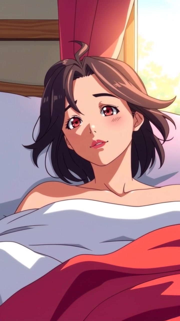Scene: A cozy bedroom bathed in warm sunlight, with soft bedding and gentle morning light filtering through a window. Motion: Camera slowly pushes in to focus on the peaceful ambiance of the room, capturing the light's soft glow as it dances across the surfaces. Atmosphere: Inviting and serene, evoking the tranquility of a new day.