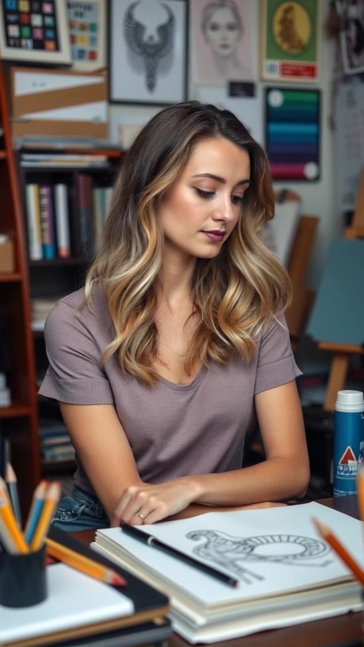 An Artist Painting a Model Figure with a Brush