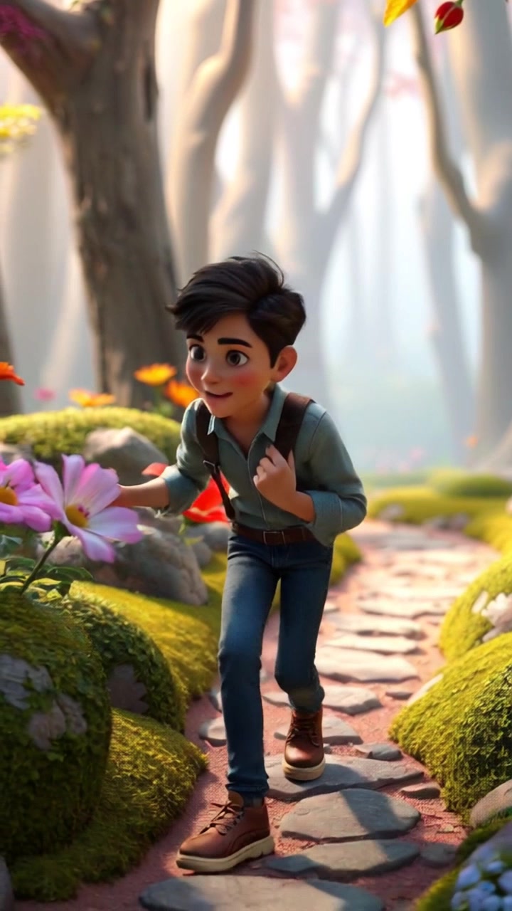 A Man Walking in the Garden