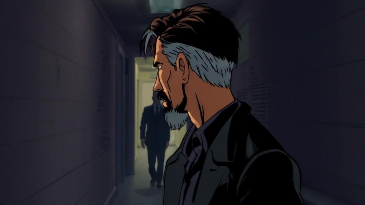 Scene: A dimly lit hallway with flickering lights, creating an eerie atmosphere. Style: Ambient lighting casts shadows that dance along the walls, enhancing the sense of foreboding. Motion: The camera follows smoothly behind, capturing the unnerving sensation of movement as you walk cautiously, glancing back to sense the presence that seems to linger just out of sight.