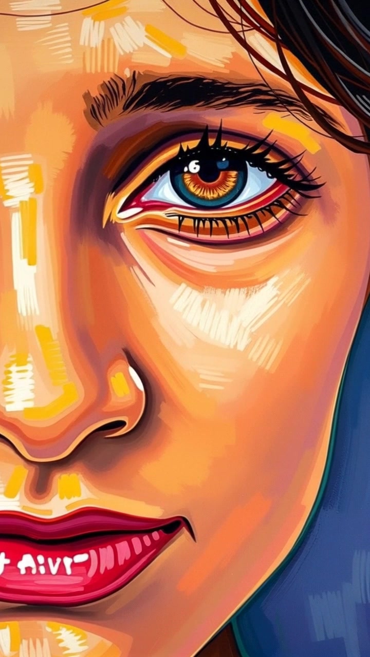 Subject: A young woman with a kind expression and a hint of sorrow. Subject movement: She slowly tilts her head, gazing thoughtfully into the distance. Scene: A softly lit, intimate setting that reflects her emotions, perhaps a dimly lit room or a quiet park at dusk. Style: Warm, intimate lighting enhances the mood, casting gentle shadows on her face. Motion: Camera slowly zooms in on her face, capturing the subtle shift in her expression while creating a sense of connection and depth.