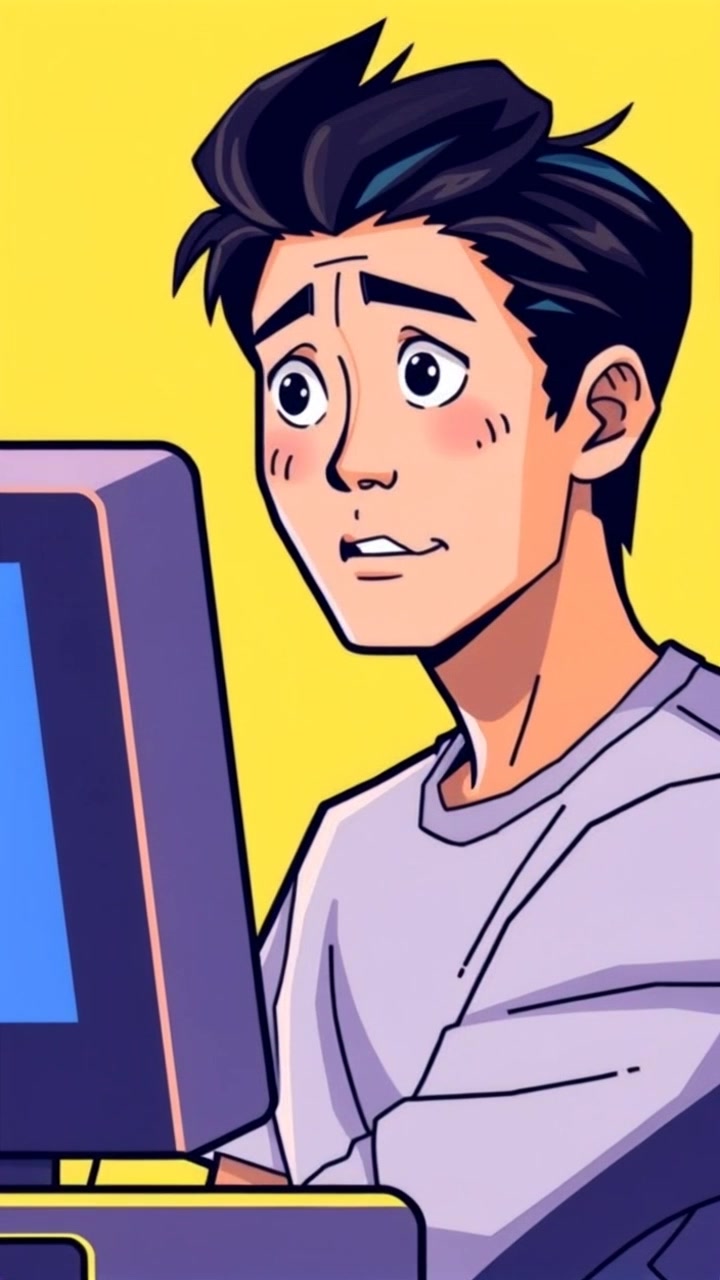 Subject: A person named Jack displaying a look of surprise, staring in disbelief at a glowing computer screen. Subject movement: Jack leans forward slightly, his expression shifting from shock to curiosity. Scene: Inside a dimly lit room filled with tech gadgets, the only light emanating from the computer screen. Style: Soft, ambient light highlighting Jack's features and creating an intimate atmosphere. Motion: Camera slowly pushes in on Jack’s face, capturing the nuances of his expression as the glow from the screen reflects in his eyes.