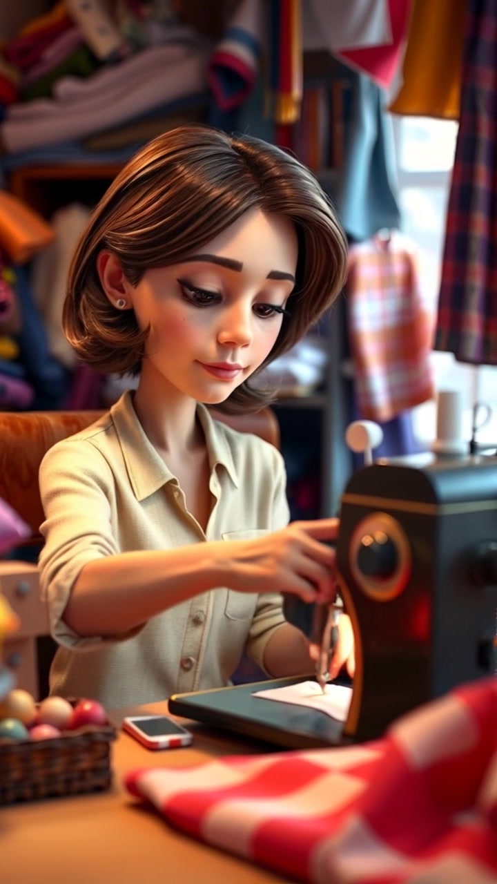 Hardworking Lady's Dressmaking Business