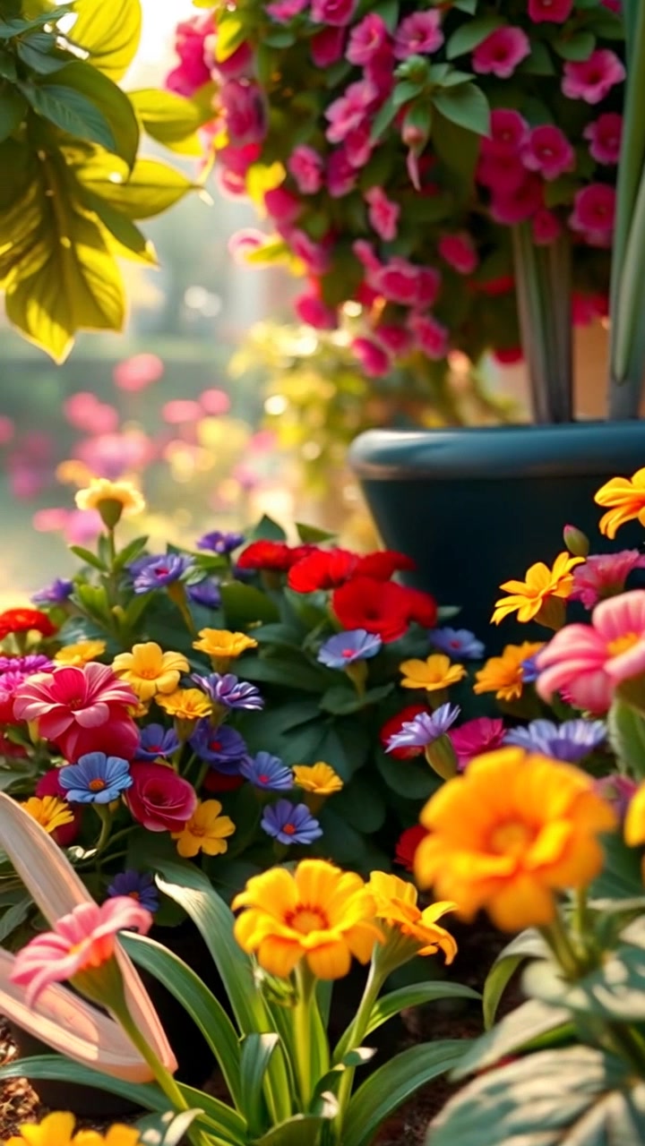 Sweet Girl Singing in the Garden