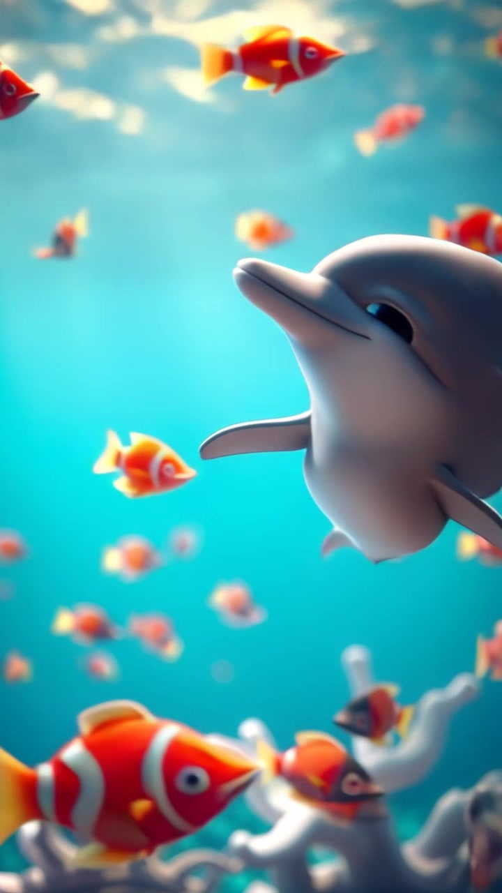 Dreamlike Fish Swim Through Urban Streets