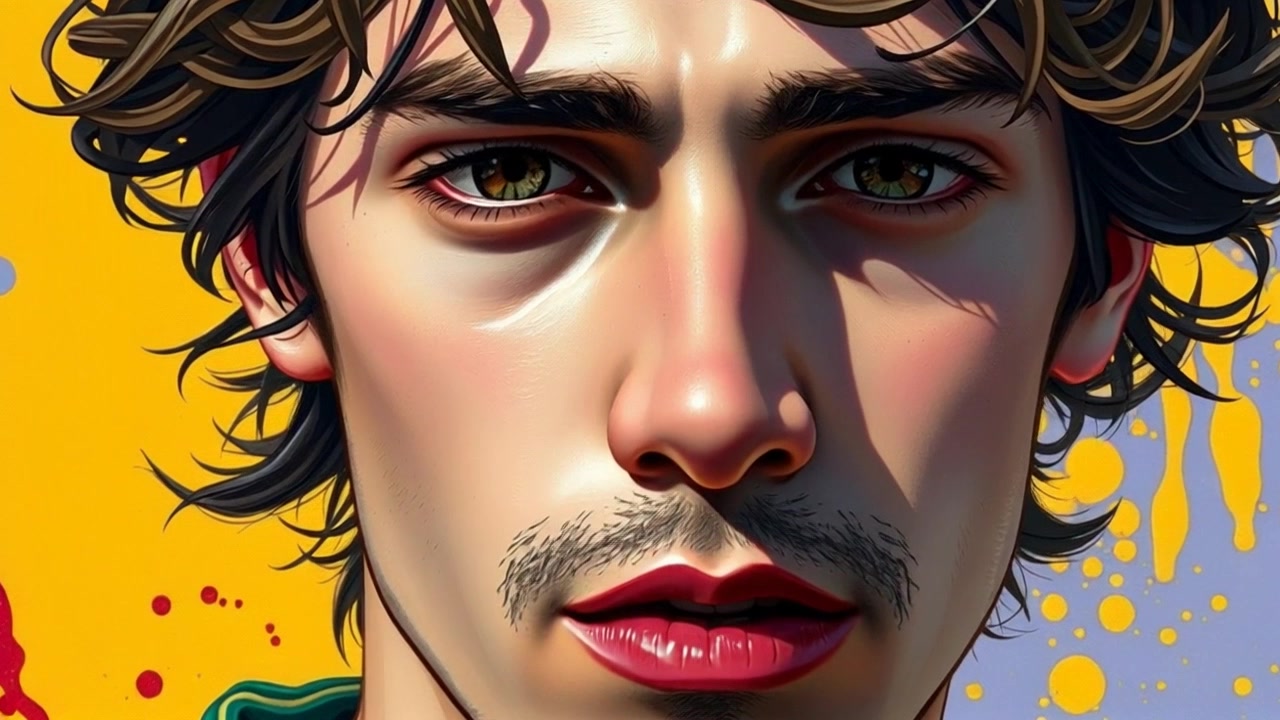 Subject: A person with a determined expression, tears glistening in their eyes. Scene: An emotive close-up, the background softly blurred to emphasize the subject's raw emotion. Style: Dramatic lighting with high contrast, creating deep shadows and highlighting the contours of the face. Motion: The camera slowly pushes in, accentuating the intensity of the gaze, then gently pans to capture the subtle tremors of resilience.