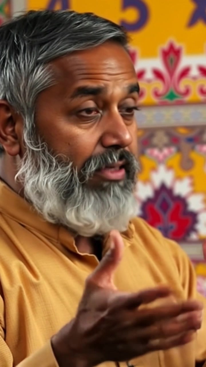 Subject: Hands gesturing expressively as Raj speaks animatedly. Scene: A close-up shot of hands in a discussion, emphasizing their dynamic movement against a soft blurred background. Style: Warm lighting that highlights the contours of the hands, creating an inviting atmosphere. Motion: The camera smoothly moves in and out, capturing the fluid gestures and expressions in detail.