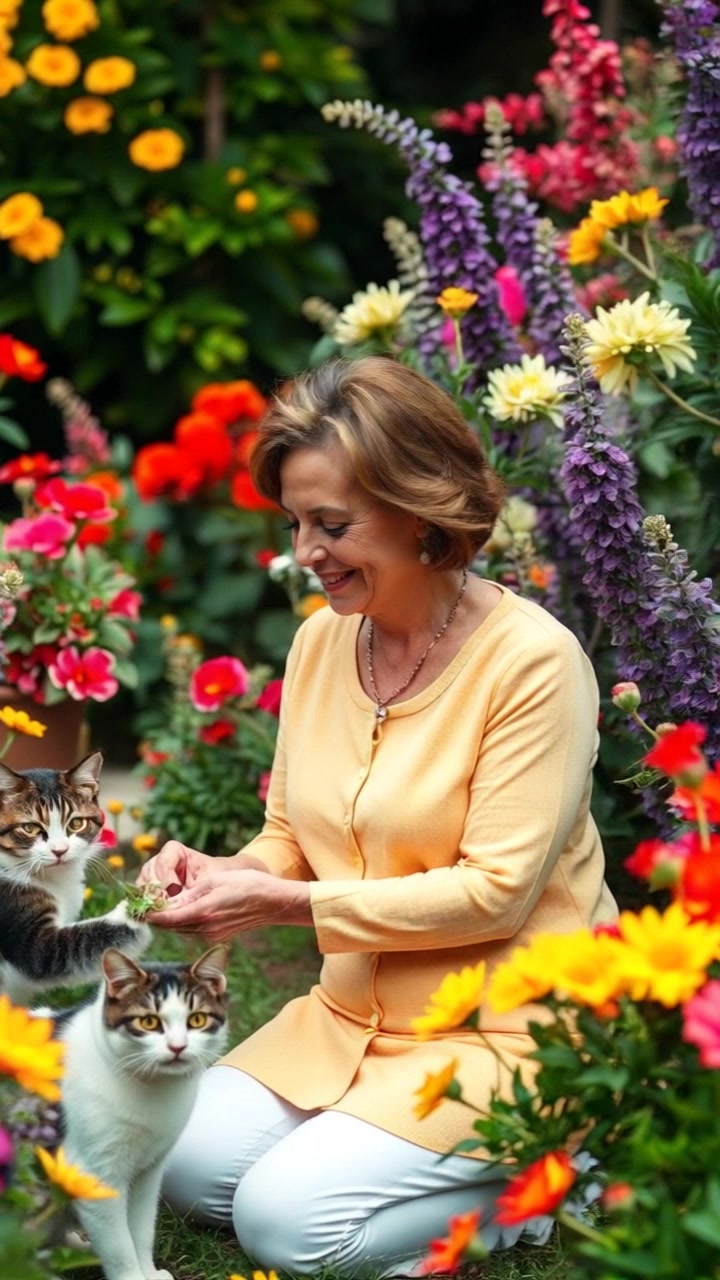 A New Friendship: The Old Lady and the Stray Cat