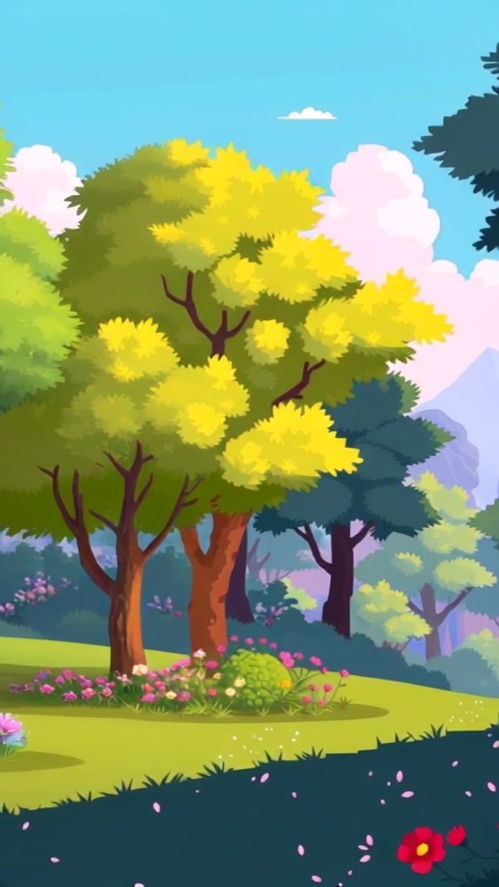 Joyful Forest Dance: A Colorful 3D Animation
